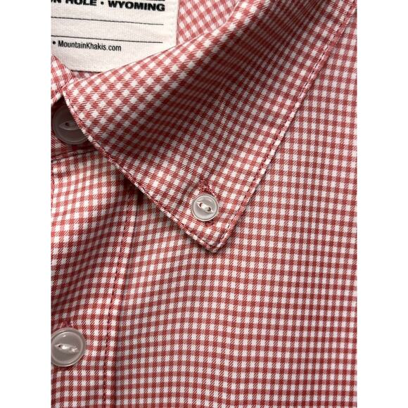 Mountain Khakis Shirt Men Large Coral Plaid Vented‎ Hiking Outdoor Button Up - Picture 6 of 9